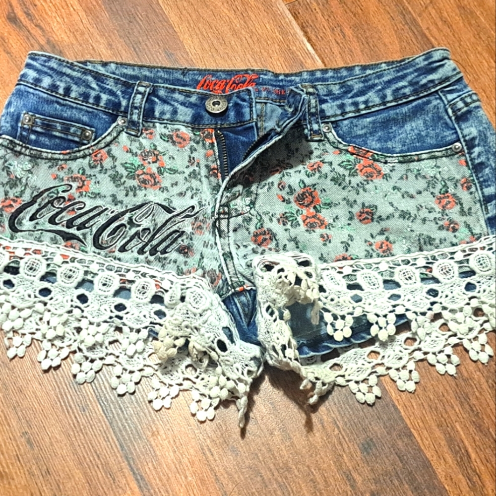 Coca-Cola denim shorts